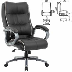 Кресло офисное BRABIX PREMIUM "Strong HD-009" (экокожа черная, ткань серая) 531945 в Уфе - ufa.mebel24.online | фото 2