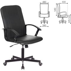 Кресло офисное BRABIX "Simple EX-521" (экокожа, черное) 532103 в Уфе - ufa.mebel24.online | фото 2