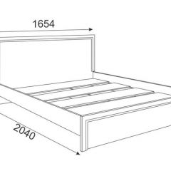 Кровать 1.6 Беатрис М06 Стандарт с настилом (Орех гепланкт) в Уфе - ufa.mebel24.online | фото