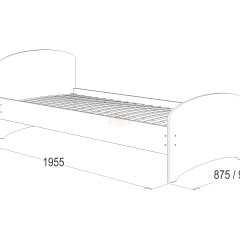 Кровать-4 одинарная (900*1900) в Уфе - ufa.mebel24.online | фото 2