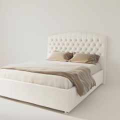 Кровать Берлин без основания 1400 (экокожа белая) в Уфе - ufa.mebel24.online | фото