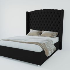Кровать Берлин ЛЮКС с ПМ 1200 (экокожа кольт ч) в Уфе - ufa.mebel24.online | фото 2