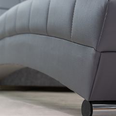 Кровать двойная Оливия 180 + ортопед (арт. Марика 485 к/з (серый)) в Уфе - ufa.mebel24.online | фото 3