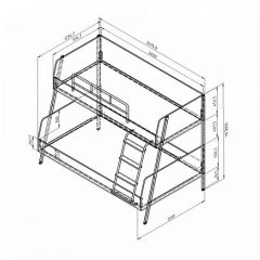 Кровать двухъярусная Дельта Лофт-20.02.04 Белый в Уфе - ufa.mebel24.online | фото 2