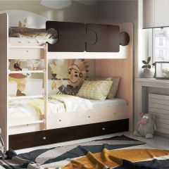 Кровать двухъярусная "Тетрис" (латы) с бортиками + ящики в Уфе - ufa.mebel24.online | фото 2