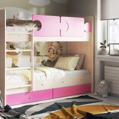 Кровать двухъярусная "Тетрис" (латы) с бортиками + ящики в Уфе - ufa.mebel24.online | фото 7