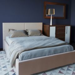 Кровать Корсика с ПМ 1400 (экокожа бежевая) в Уфе - ufa.mebel24.online | фото 2