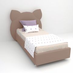 Кровать Котя с ортопедическим основанием 1200 (велюр серый) в Уфе - ufa.mebel24.online | фото