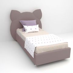 Кровать Котя с ортопедическим основанием 1200 (велюр темно-серый) в Уфе - ufa.mebel24.online | фото