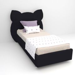 Кровать Котя с ортопедическим основанием 800 (экокожа кольт ч) в Уфе - ufa.mebel24.online | фото