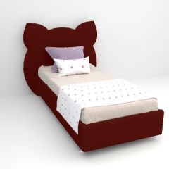 Кровать Котя с ортопедическим основанием 800 (велюр бордо) в Уфе - ufa.mebel24.online | фото