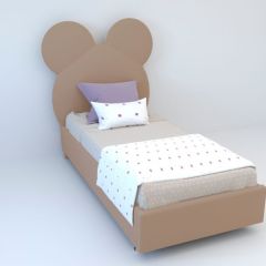Кровать Маус с ортопедическим основанием 1200 (велюр серый) в Уфе - ufa.mebel24.online | фото