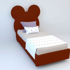 Кровать Маус с ортопедическим основанием 800 (велюр бордо) в Уфе - ufa.mebel24.online | фото