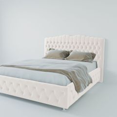 Кровать Нягань с ПМ 800 (экокожа белая) в Уфе - ufa.mebel24.online | фото 2