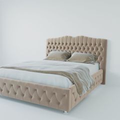 Кровать Нягань с ПМ 800 (велюр светло-серый) в Уфе - ufa.mebel24.online | фото 2