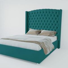 Кровать Берлин ЛЮКС без основания 1200 (велюр бирюзовый) в Уфе - ufa.mebel24.online | фото