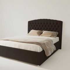 Кровать Берлин без основания 1400 (экокожа коричневая) в Уфе - ufa.mebel24.online | фото