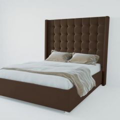Кровать Венеция ЛЮКС без основания 1800 (экокожа коричневая) в Уфе - ufa.mebel24.online | фото