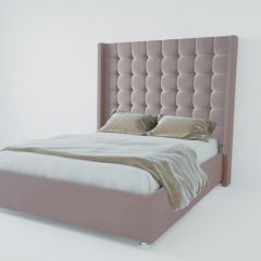 Кровать Венеция ЛЮКС без основания 1400 (велюр темно-серый) в Уфе - ufa.mebel24.online | фото
