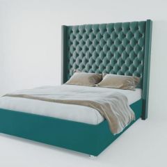 Кровать Версаль ЛЮКС без основания 2000 (велюр бирюзовый) в Уфе - ufa.mebel24.online | фото