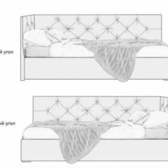 Кровать угловая Лилу интерьерная +основание/ПМ/бельевое дно (90х200) в Уфе - ufa.mebel24.online | фото 5