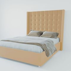 Кровать Венеция ЛЮКС с ПМ 800 (экокожа бежевая) в Уфе - ufa.mebel24.online | фото 2