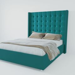 Кровать Венеция ЛЮКС с ПМ 800 (велюр бирюзовый) в Уфе - ufa.mebel24.online | фото 2