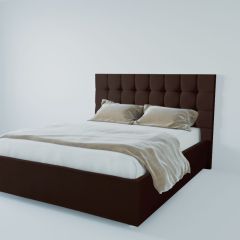 Кровать Венеция с ПМ 1600 (экокожа коричневая) в Уфе - ufa.mebel24.online | фото 2