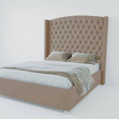 Кровать Версаль ЛЮКС с ПМ 1400 (велюр темно-серый) в Уфе - ufa.mebel24.online | фото