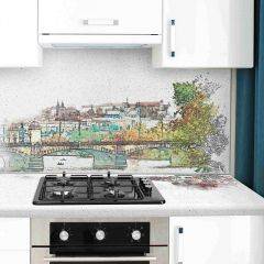 Кухонный фартук со столешницей (А-015) в едином стиле (3050 мм) в Уфе - ufa.mebel24.online | фото