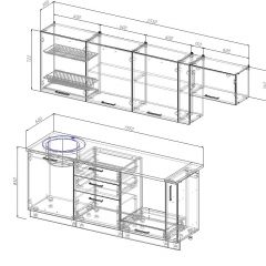 Кухонный гарнитур Лада 2550 (Стол. 26мм) в Уфе - ufa.mebel24.online | фото 2