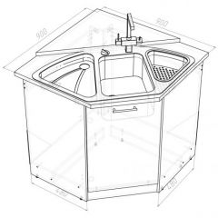 Кухонный гарнитур Лариса оптима 2 1500х1300 мм в Уфе - ufa.mebel24.online | фото 15