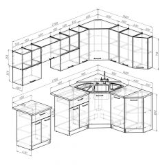 Кухонный гарнитур Лариса оптима 5 2700х1600 мм в Уфе - ufa.mebel24.online | фото 2