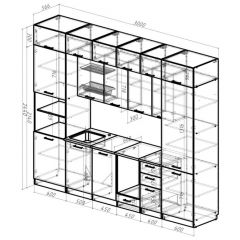 Кухонный гарнитур Сапфир 2 3000 мм в Уфе - ufa.mebel24.online | фото 2