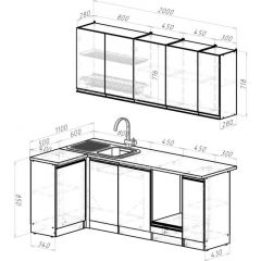 Кухонный гарнитур Сиена прайм 400 1100х2000 мм в Уфе - ufa.mebel24.online | фото 2