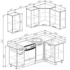 Кухонный гарнитур угловой Антрацит 2000х1200 (Стол. 26мм) в Уфе - ufa.mebel24.online | фото 2