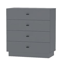 Квадро К-1 Комод 4ящ. (ЛДСП Графит) в Уфе - ufa.mebel24.online | фото