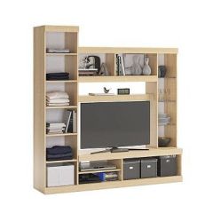 МАКСИ Мини-стенка дуб сонома/белое дерево в Уфе - ufa.mebel24.online | фото