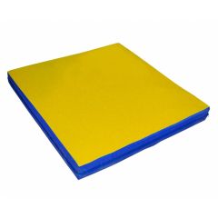 Мат гимнастический 1х1х0,05м цв. синий-желтый в Уфе - ufa.mebel24.online | фото