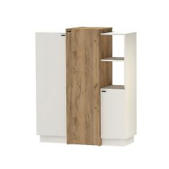 Модульная прихожая Квадро (ЛДСП дуб крафт золотой-миндаль) в Уфе - ufa.mebel24.online | фото 2