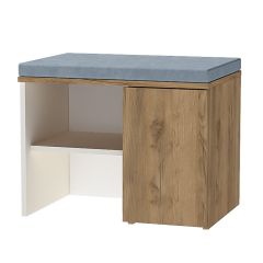 Модульная прихожая Квадро (ЛДСП дуб крафт золотой-миндаль) в Уфе - ufa.mebel24.online | фото 4
