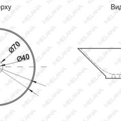 Накладная раковина melana mln-7020-b1+b18 (t4006hb1+b18 ) (сине-черная) в Уфе - ufa.mebel24.online | фото 2