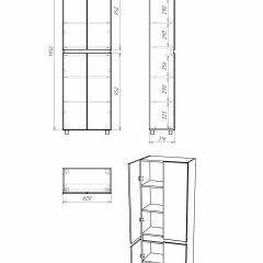 Пенал напольный 60 Норма без ящика АЙСБЕРГ (DA1625P) в Уфе - ufa.mebel24.online | фото 10