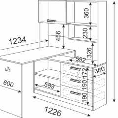 Подростковая Волкер (модульная) в Уфе - ufa.mebel24.online | фото 23