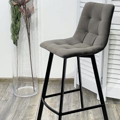 Полубарный стул CHILLI-QB SQUARE графит #14, велюр / черный каркас (H=66cm) М-City в Уфе - ufa.mebel24.online | фото 4