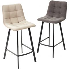Полубарный стул CHILLI-QB SQUARE графит #14, велюр / черный каркас (H=66cm) М-City в Уфе - ufa.mebel24.online | фото 5