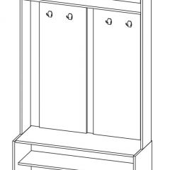 Прихожая Марица Модульная (ЯШ темный/ светлый) в Уфе - ufa.mebel24.online | фото 4