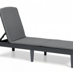 Шезлонг Джайпур с матрасом (Jaipur Sun lounger (with cushion)) графит в Уфе - ufa.mebel24.online | фото