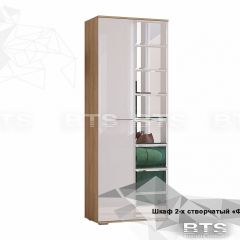 ФЛАЙ Шкаф 2-х створчатый ШК-04 (дуб сонома/белый) в Уфе - ufa.mebel24.online | фото 2
