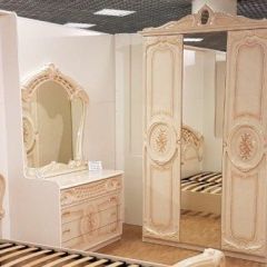 Шкаф 3-х дверный с зеркалами (01.143) Роза (беж) в Уфе - ufa.mebel24.online | фото 3